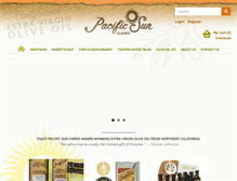 Tablet Screenshot of pacificsunoliveoil.com